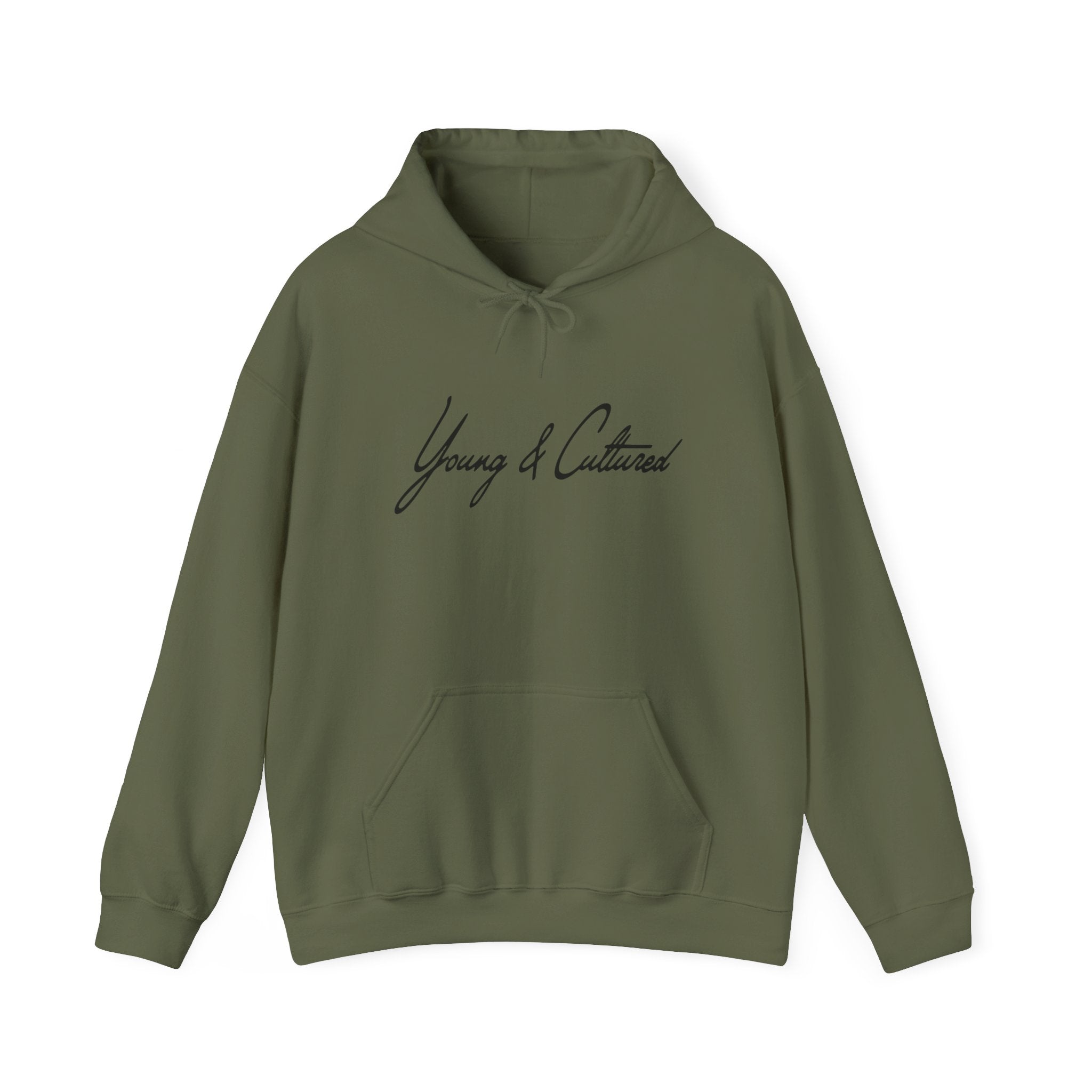 Hooded Sweatshirt Classic Signature Logo Reversed to Black